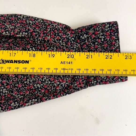 Liz Claiborne Lizsport Micro Floral Shirt Grosgrain Trim PM - Picture 9 of 9